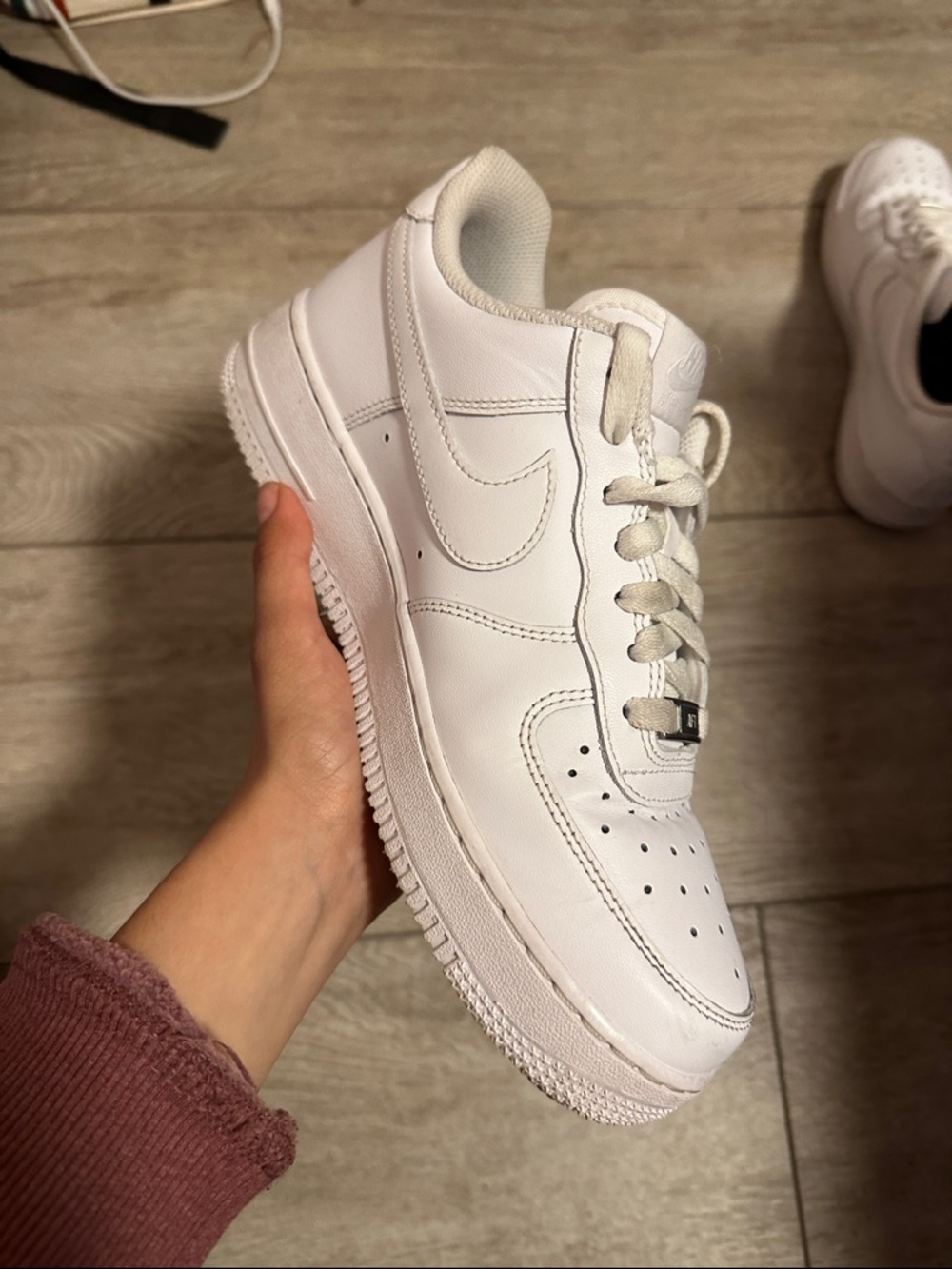 Nike White Leather Low-Top Women's Sneakers